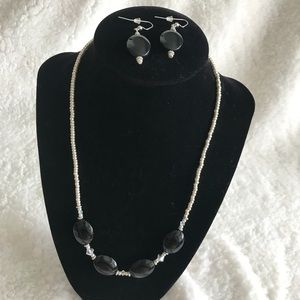 Beaded Necklace and Earrings